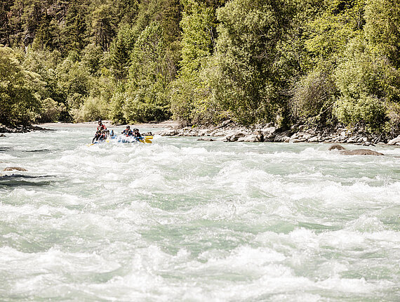 Rafting im Tiroler Oberland im Sommer